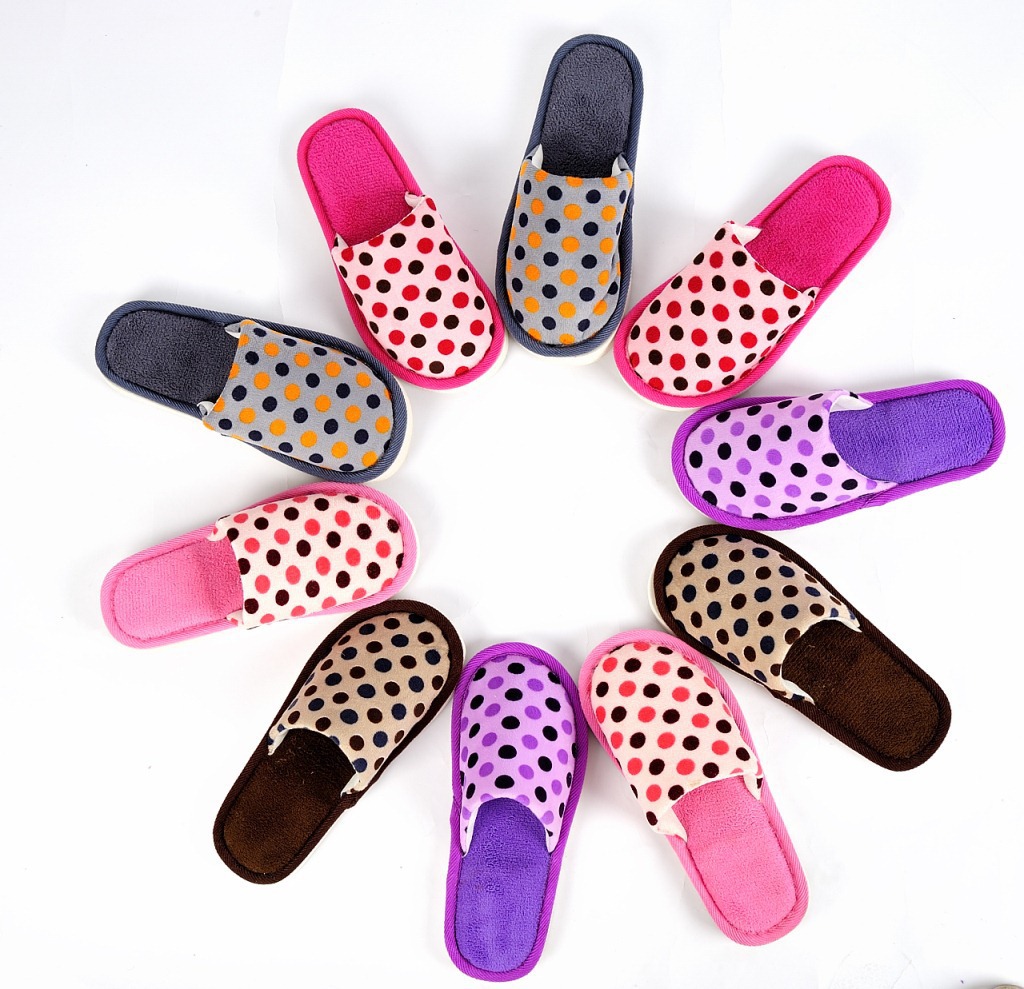 2013圆点帮面家居拖鞋 棉拖鞋厂家直销批发慈溪拖鞋夏季拖鞋慈溪1