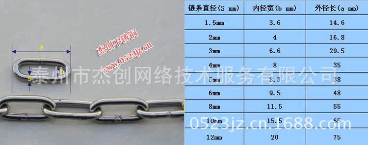 304不锈钢链条 宠物链 承重链 索引链 起重链价格