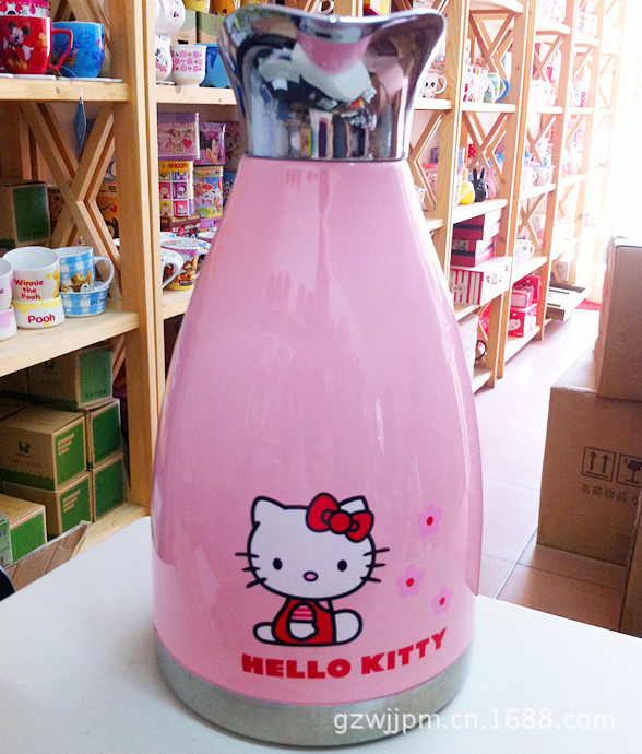 大嘴猴不锈钢双层保温瓶壶 凯蒂猫创意卡通热水壶暖水瓶真空水壶