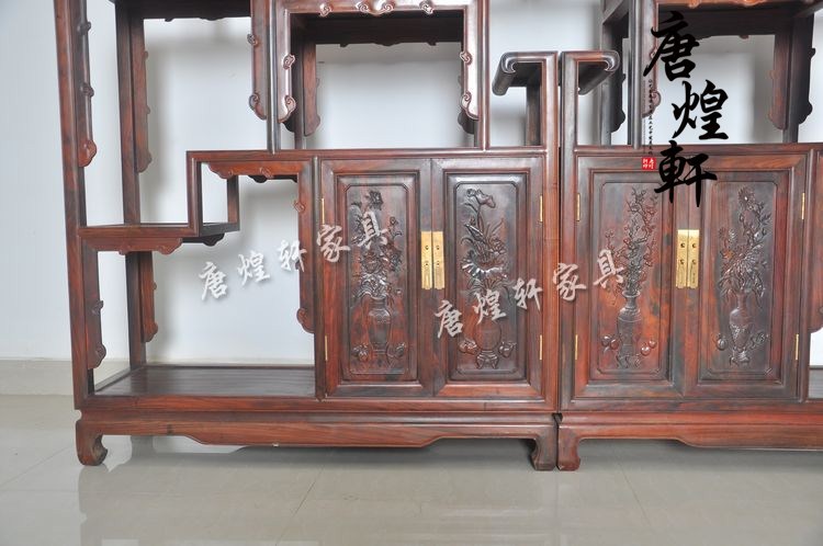 红酸枝博古架 (12)