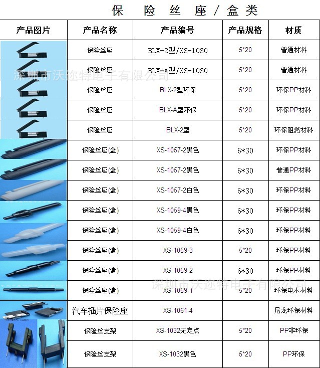 保险丝座 保险丝盒 保险丝支架