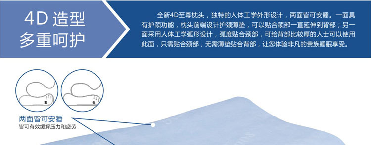 至尊4D记忆棉枕头 4D造型
