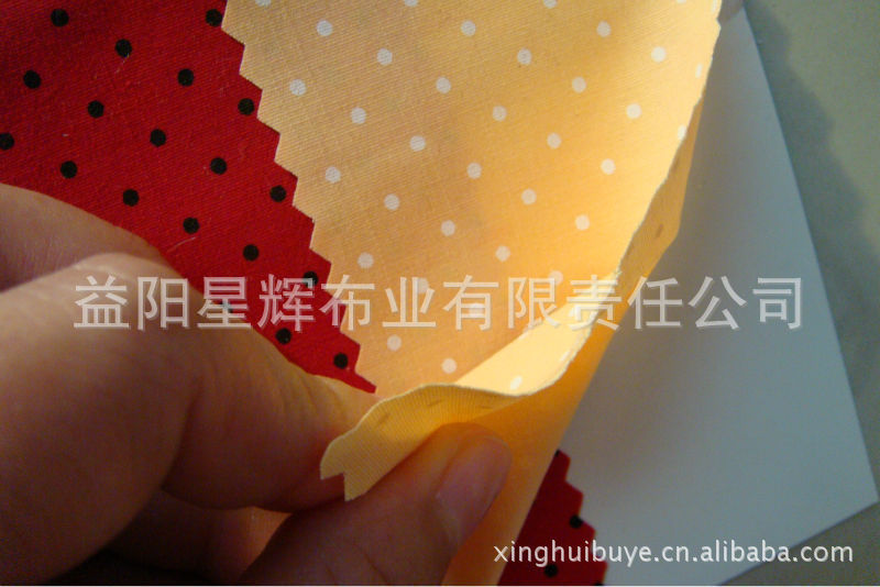全棉弹力圆点印花布,鞋材箱包手袋帽子服装面料,Y025