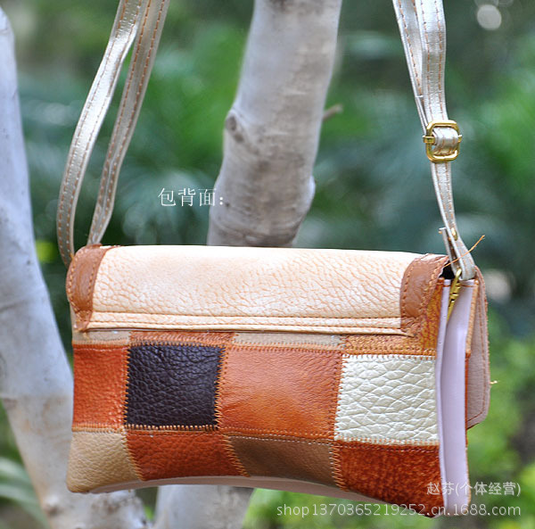 雙層拉鏈斜挎包