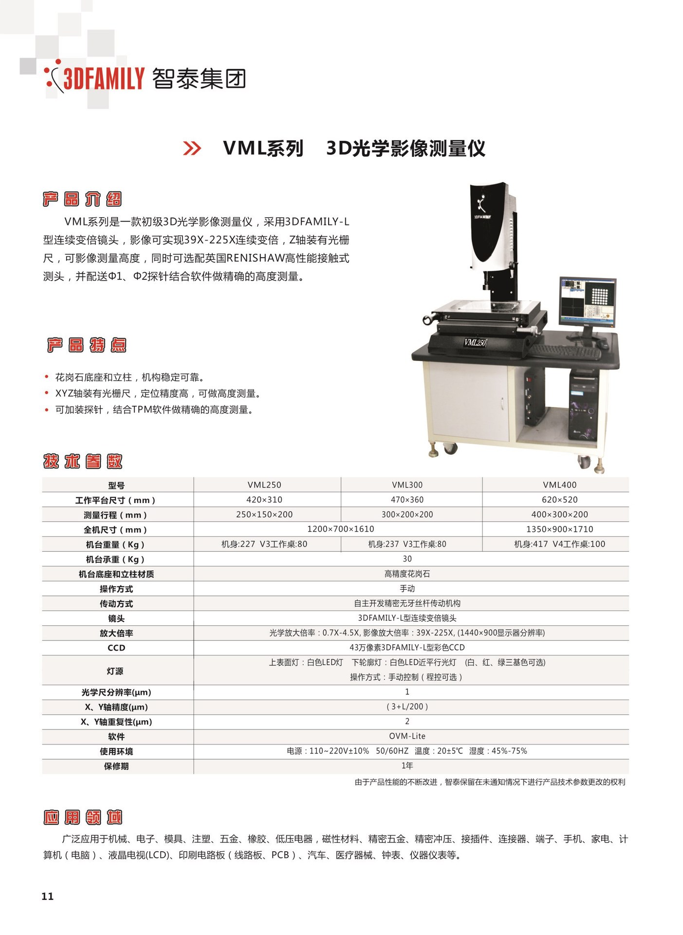 3D光學影像測量機-VML系列