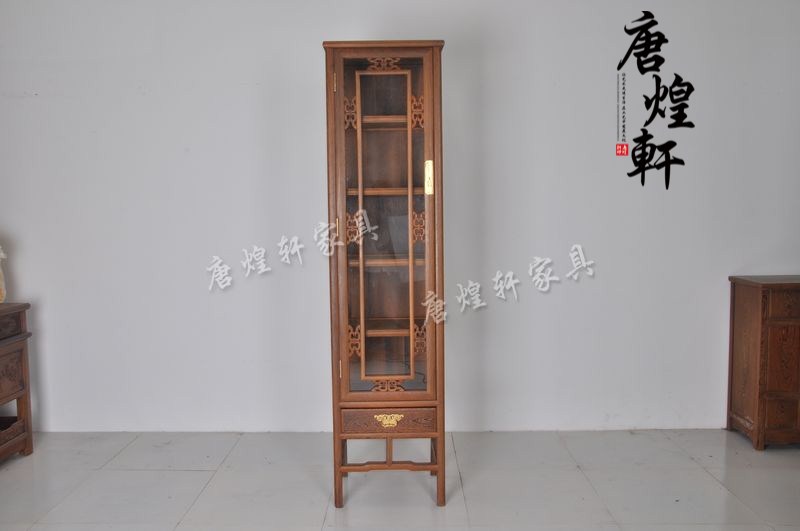鸡翅木单门酒柜 (1)