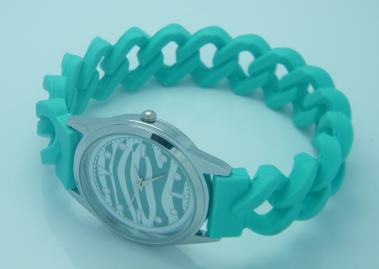 硅胶麻花豹纹女装手表 (2)