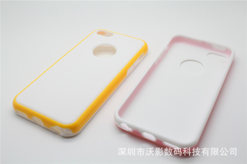 iphone5c曬紋雙色軟殼