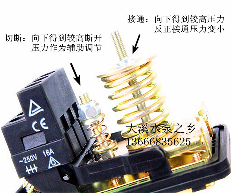 压力控制公斤压力需要选配(1kg=10米).