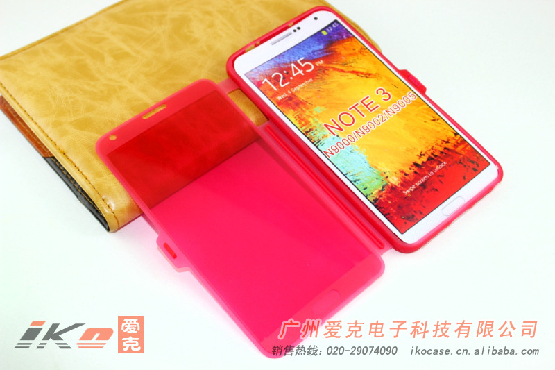 三星Note 3 磨砂透明翻盖 13