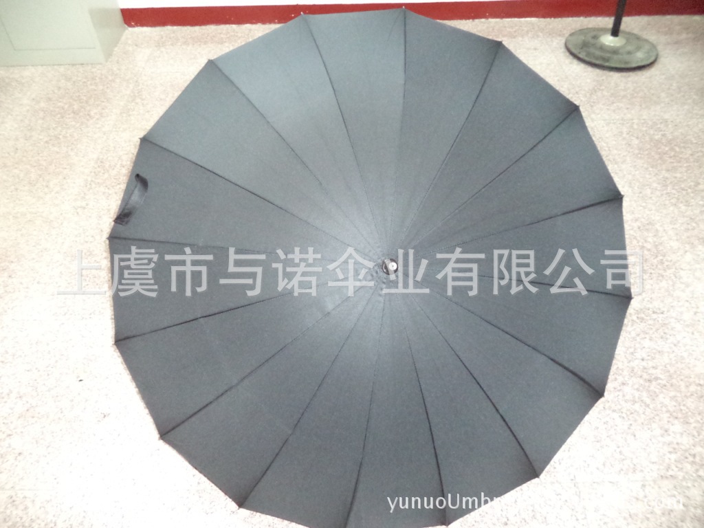 25寸16开涤丝橡胶头手开槽骨防风伞