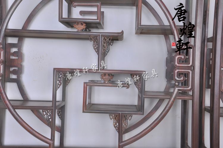 红酸枝外方内圆博古架 (11)