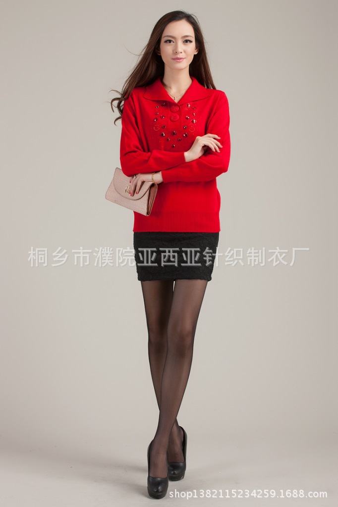 2013秋冬尊贵妈妈装新款羊毛衫