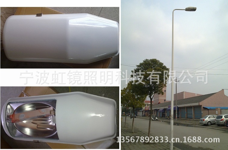 单臂路灯 虹镜照明 批发供应6米单臂路灯 65w节能灯路灯