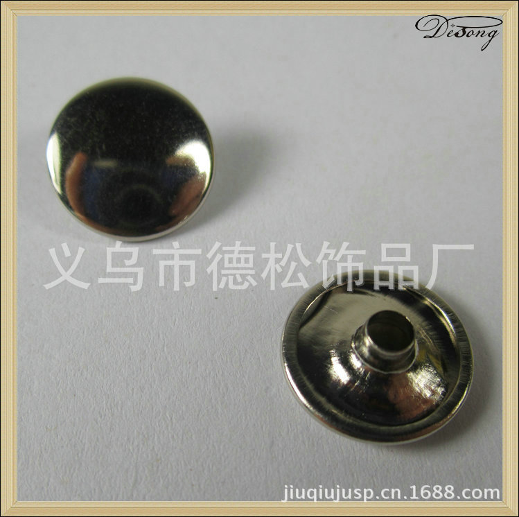 厂家批发优质金属铜铁简约圆形四合扣,塑料树脂尼龙四合扣可定做