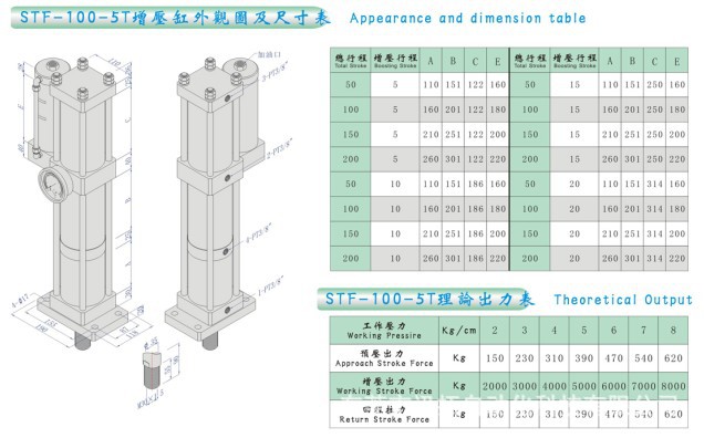 STF-100-5T外观图及尺寸表