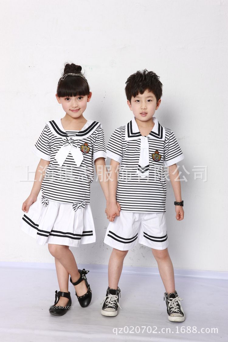 【上海品牌校服】2014新款夏季幼儿园园服 中小学校服 儿童班服
