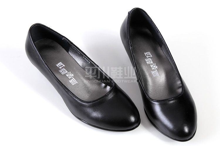 女鞋 工作鞋 职场鞋 真皮黑色职业皮鞋 制式女皮鞋 优质低价批发