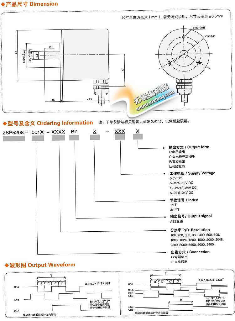 瑞普zsp6208-001c-120bz2-11-26f(k)编码器