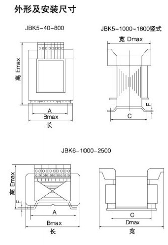 JBK5安装尺寸