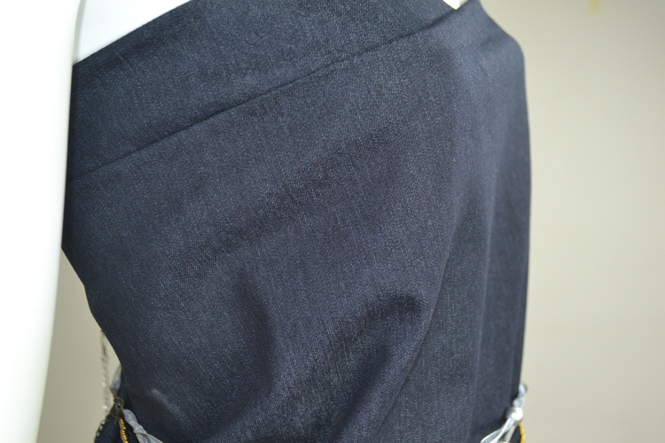 古棉纱16&times;150/40弹力涤棉牛仔布棉涤牛仔布7oz斜纹牛仔布蓝加黑