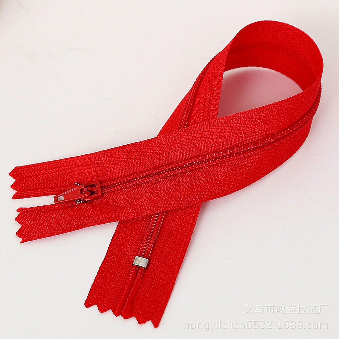 3#红色裤拉链