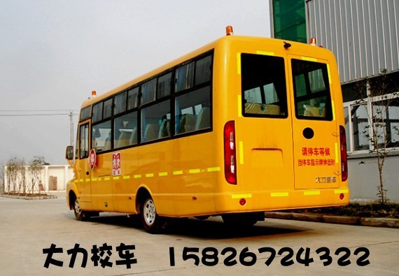 大力37座幼儿园校车侧方位图