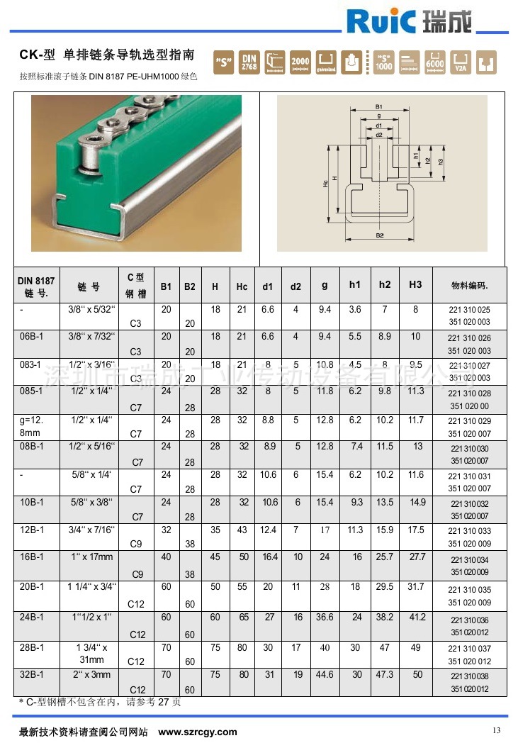 链条导轨CK型