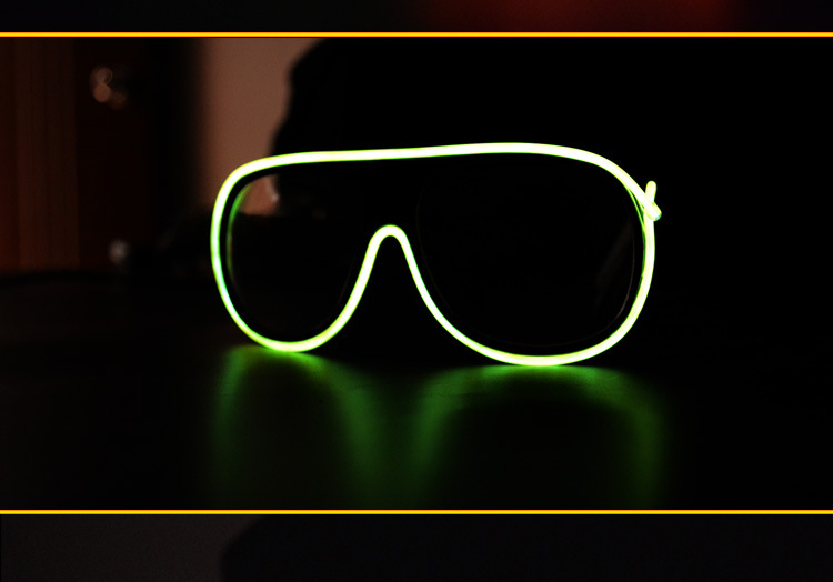 深圳顺美达 el冷光眼镜 发光眼镜 卡拉雷款式 红光 绿光 批发