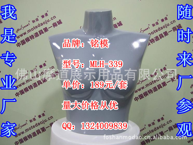 MLH-339女胸模75B亮光灰色A_副本_副本