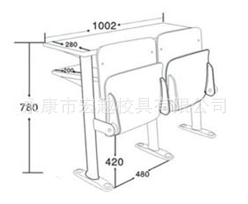 阶梯教室连排椅,多媒体教室连排椅,校用家具厂家,会议室连排椅