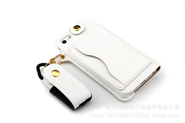 Iphone 5 5G 5S 5C掛繩支架皮套