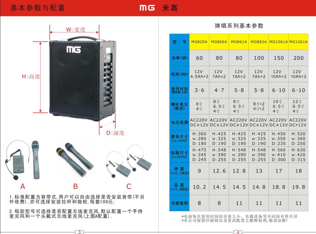 米高音箱mg820a 街头卖唱音箱 流浪歌手音箱 充电音箱