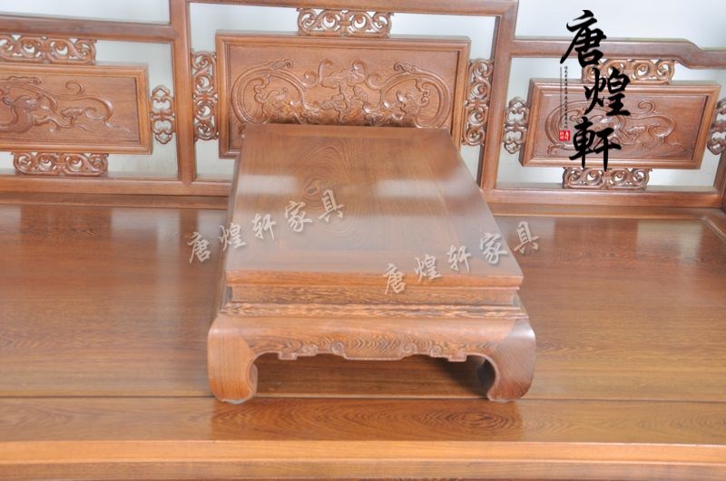 鸡翅木雕龙罗汉床 CT-019 (2)