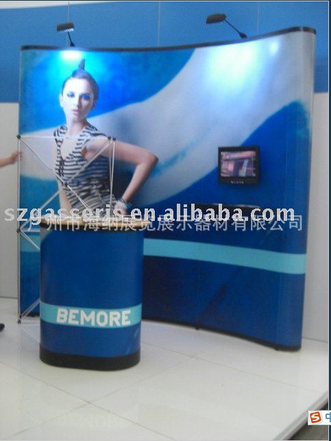 8ft curve pop up display