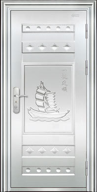 不锈钢欧式压花门14