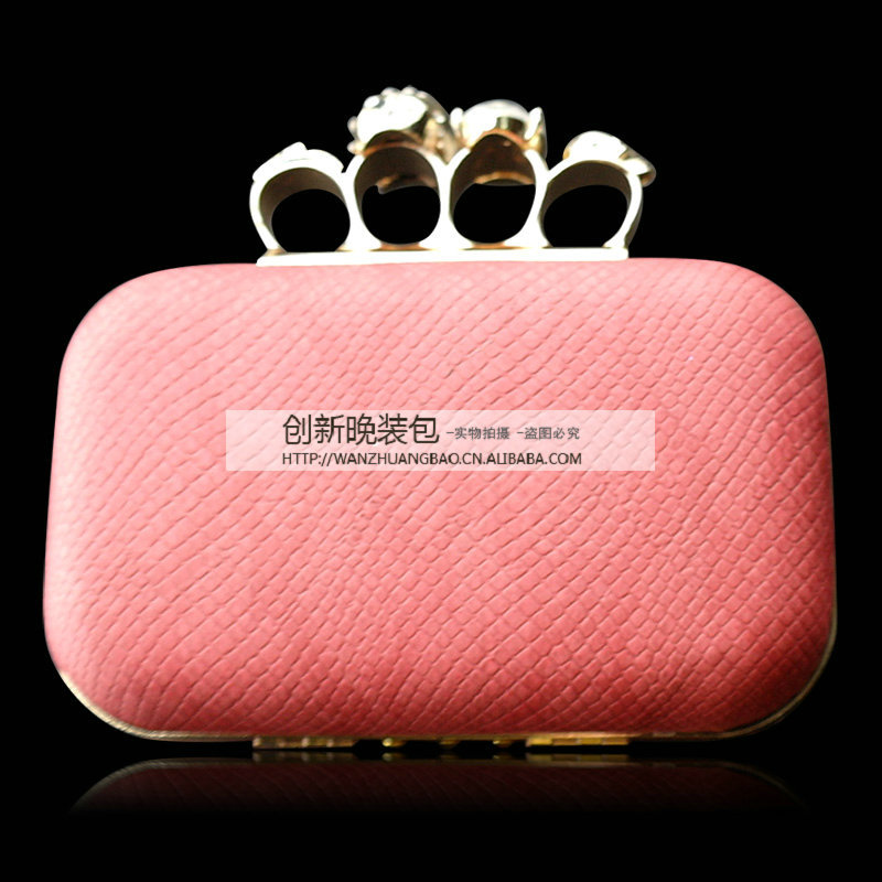 米字型镶钻骷髅头宴会包