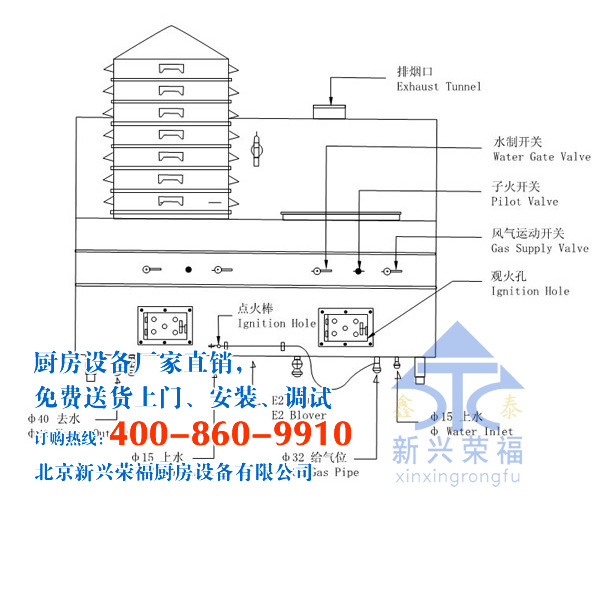 28中式蒸撑灶结构图