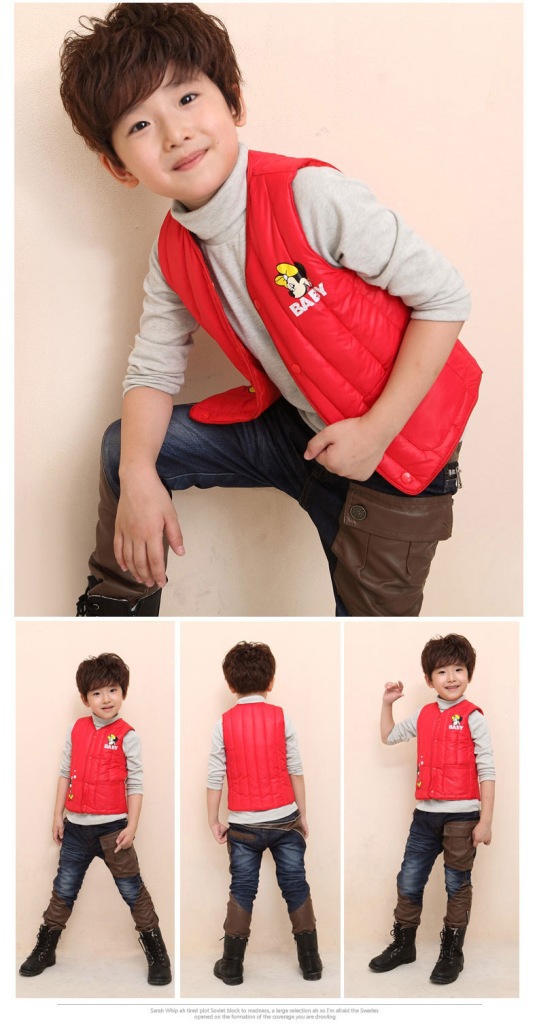 儿童1259米老鼠羽绒马甲~_06