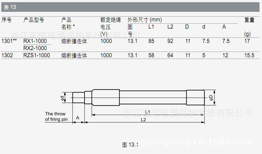 RX1-1000 基本参数