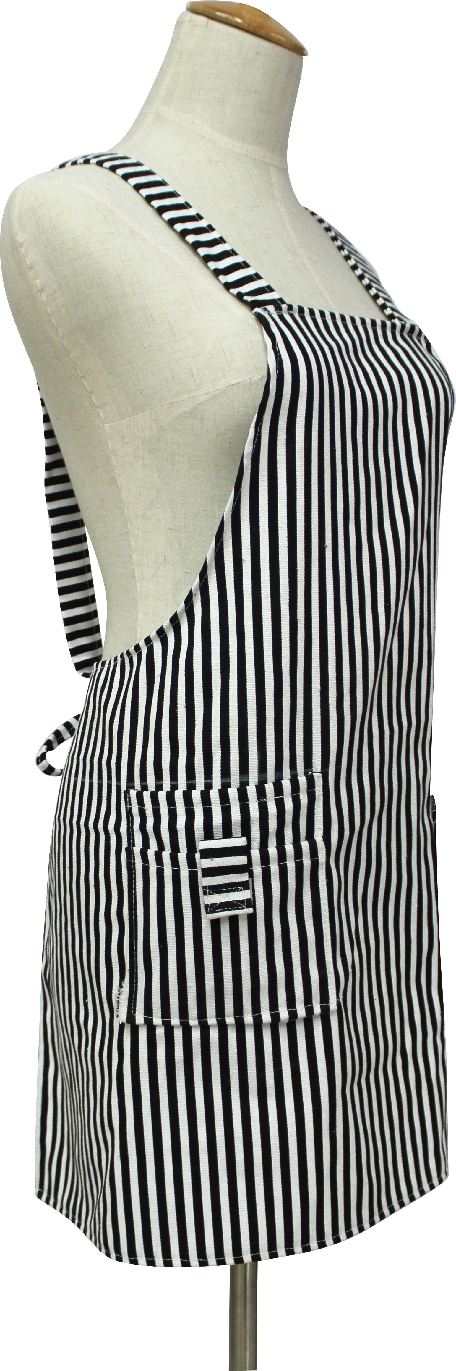 竖条纹黑白配侧面2