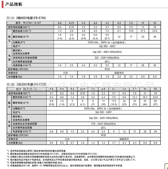 三菱变频器fr-e740-1.5kw/昆山三菱变频器