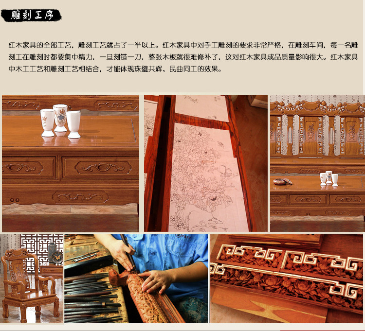 【濠亮家具】茶色实木床供应 供应茶色1.8米凤式大床 批发生产
