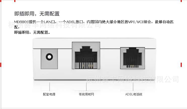 水星adsl 宽带猫 adsl2 modem md880s调制解调器宽带