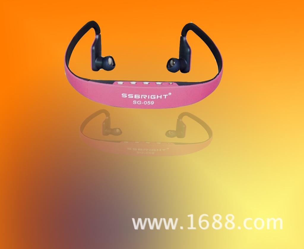 无线耳机挂耳式 时尚运动型无线插卡耳机MP3带收音