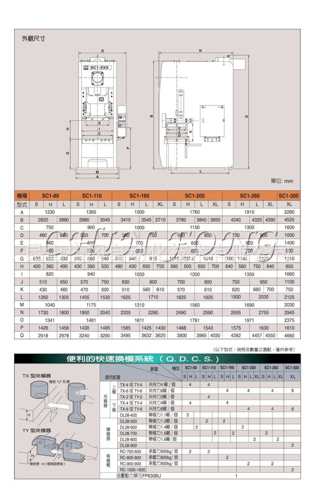 金丰冲床 SC1系列80T~300T 闭式单曲轴冲床 台湾金丰冲压机械