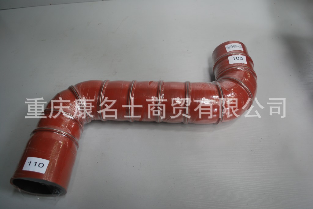 燃油胶管KMRG-602++500-变径胶管100变110X内径100变110X硅胶管 进口,红色钢丝11凸缘11Z字内径100变110XL730XL590XH560XH600-2