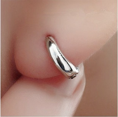 韩国可爱光面耳扣925纯银耳钉防过敏女款银耳环