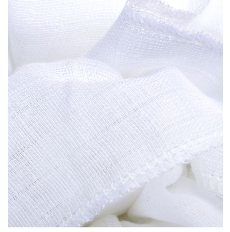 本白方格双层纱布_04