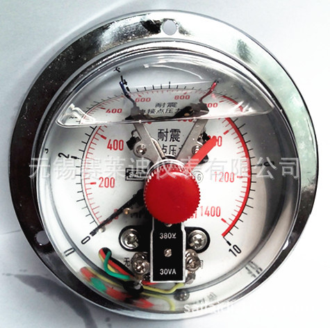 耐震電接點壓力表  YNXC-100ZT  軸向帶邊